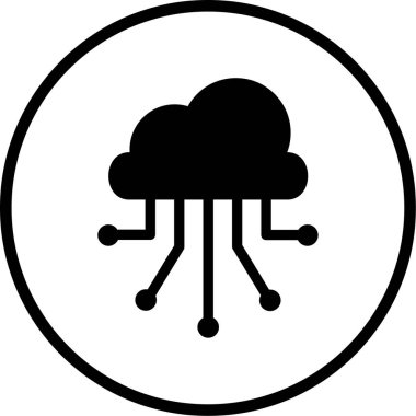 Bulut. Web simgesi basit illüstrasyon