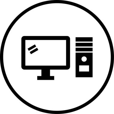 Bilgisayar. Web simgesi basit illüstrasyon