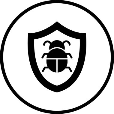 Kalkan. Web simgesi basit illüstrasyon