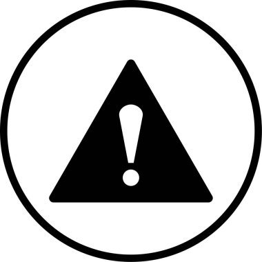 uyarı işareti simgesi, vektör illüstrasyonu