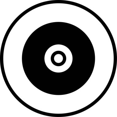 CD mi? Web simgesi basit illüstrasyon