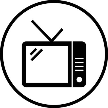 Televizyon. Web simgesi basit illüstrasyon