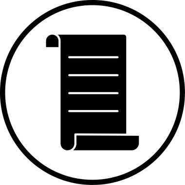 Belge. Web simgesi basit tasarım