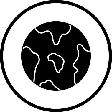 Toprak. Web simgesi basit illüstrasyon