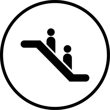 Yürüyen merdiven. Web simgesi basit illüstrasyon