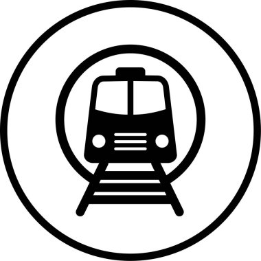 Tramvay. Web simgesi basit illüstrasyon