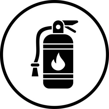 Yangın söndürme simgesi, vektör illüstrasyonu
