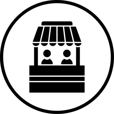 dükkan simgesi vektör illüstrasyonu