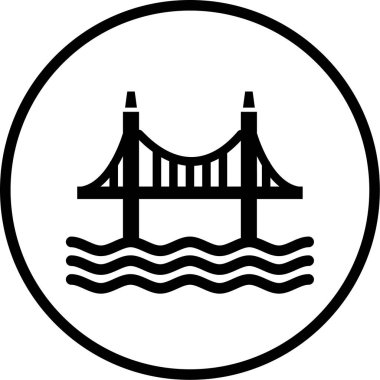 Köprü. Web simgesi basit illüstrasyon