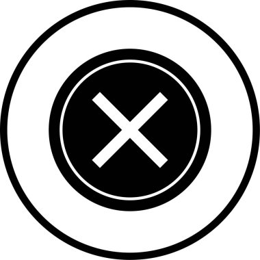 İptal et. Web simgesi basit illüstrasyon