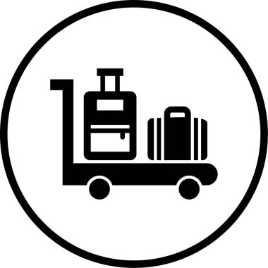 bagaj simgesi, vektör illüstrasyonu