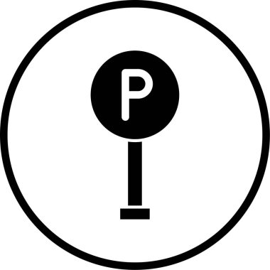 Park ediyor. Web simgesi basit tasarım