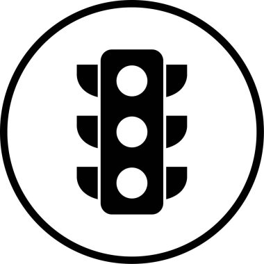 Trafik ışıkları simgesi, vektör çizimi