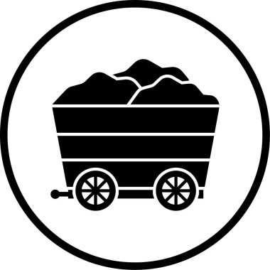 El arabası. Web simgesi basit illüstrasyon