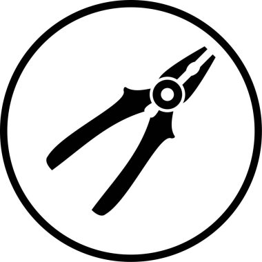 Bir makas simgesinin vektör illüstrasyonu