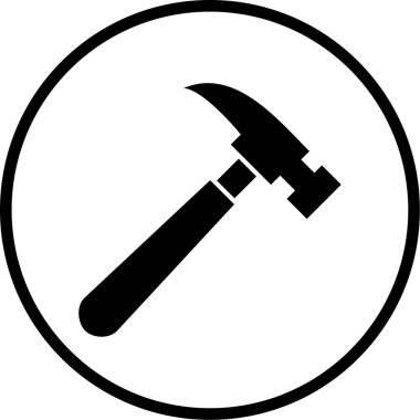 Çekiç. Web simgesi basit tasarım 