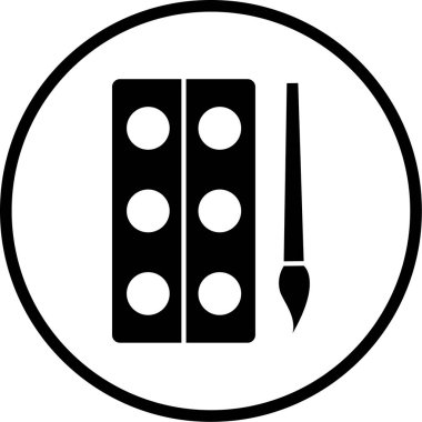 Suluboya resimler. Web simgesi basit illüstrasyon 