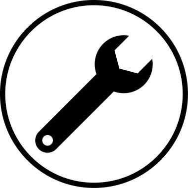 İngiliz anahtarı. Web simgesi basit illüstrasyon