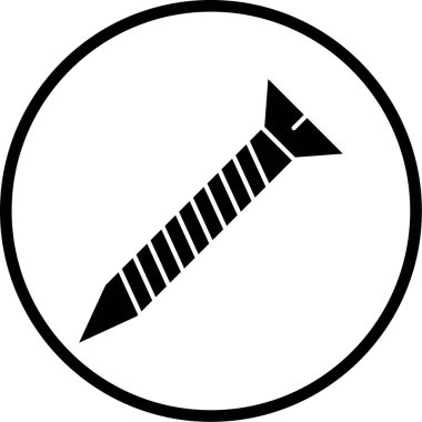 Bir vidanın vektör çizimi 