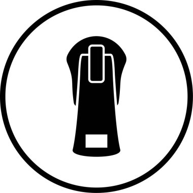 fermuar simgesi, vektör illüstrasyonu