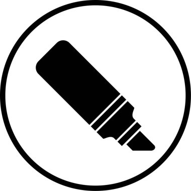 Kalem. Web simgesi basit illüstrasyon