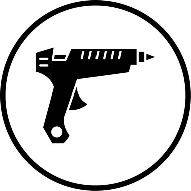 Tutkal tabancası. Web simgesi vektör illüstrasyonu 