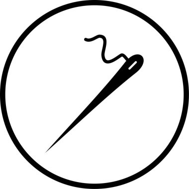 İğne. Web simgesi basit illüstrasyon