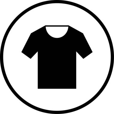 T-Shirt simgesi, basit vektör çizim