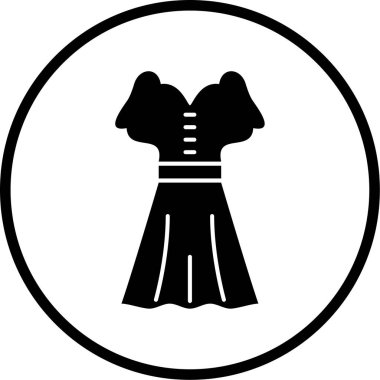 Moda tarzında giyinme simgesi izole edilmiş arka grup