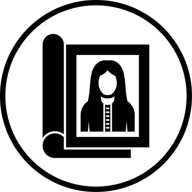 Vektör illüstrasyonu, kadın simge element arkaplanı