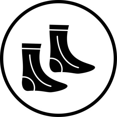 Eşsiz çorap ikonu, illüstrasyon.