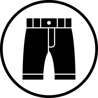 Şort. Web simgesi basit illüstrasyon