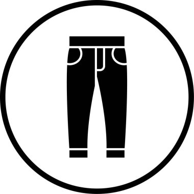 Pantolon. Web simgesi basit illüstrasyon
