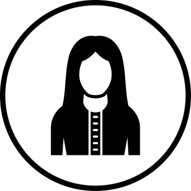 Kadın avatar. Basit tasarım