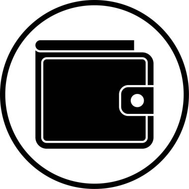 Cüzdan. Web simgesi basit illüstrasyon