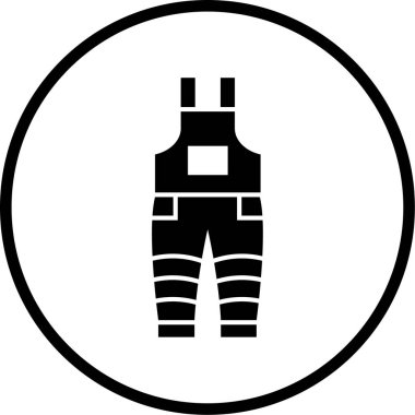 Önlük simgesinin vektör illüstrasyonu 