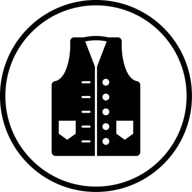 Yelek simgesinin vektör illüstrasyonu 