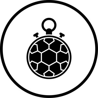 Futbol zamanı. Web simgesi basit tasarım 
