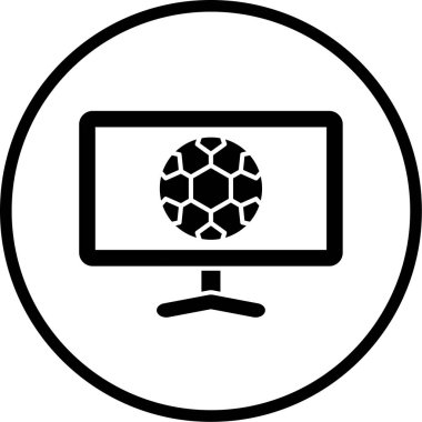 Top ekranda. Web simgesi basit tasarım