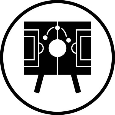 Futbol strateji simgesinin vektör illüstrasyonu