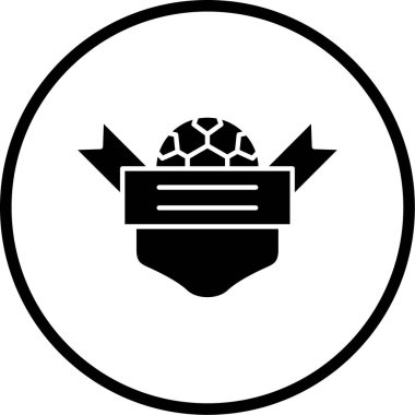 Futbol. Web simgesi basit illüstrasyon