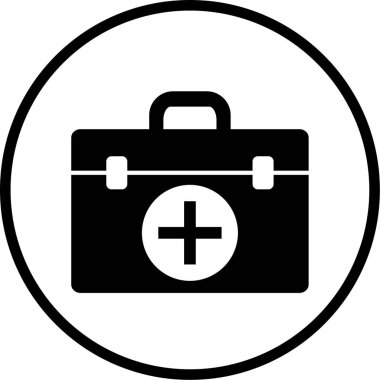 İlk yardım simgesi vektör illüstrasyonu 