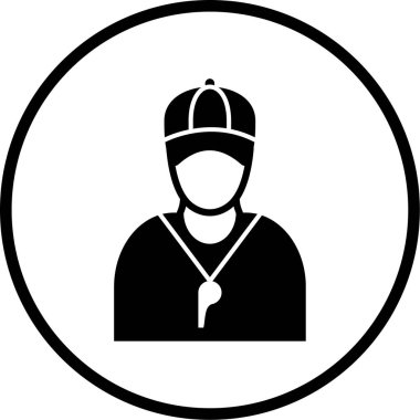 Hakem simgesinin vektör illüstrasyonu