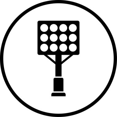 futbol ışıkları, çizgi vektör simgesi  