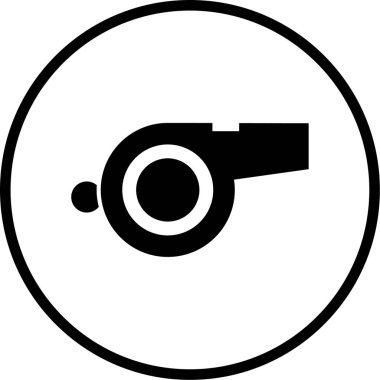 Düdük simgesinin vektör illüstrasyonu