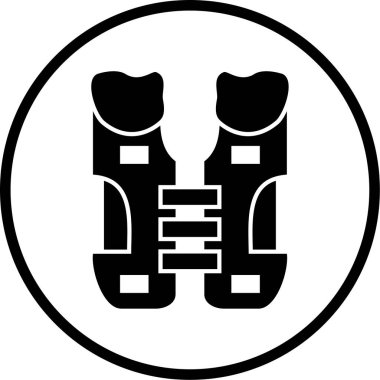 Can yeleği. Web simgesi vektör illüstrasyonu