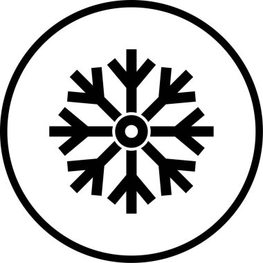 Kar tanesi. Web simgesi basit illüstrasyon