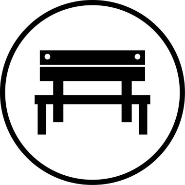 Yedek kulübesi Web simgesi basit illüstrasyon