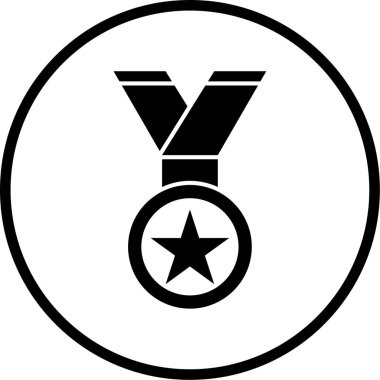 Madalya. Web simgesi basit illüstrasyon