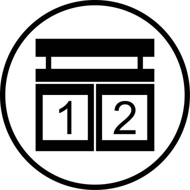 Takvim. Web simgesi vektör illüstrasyonu